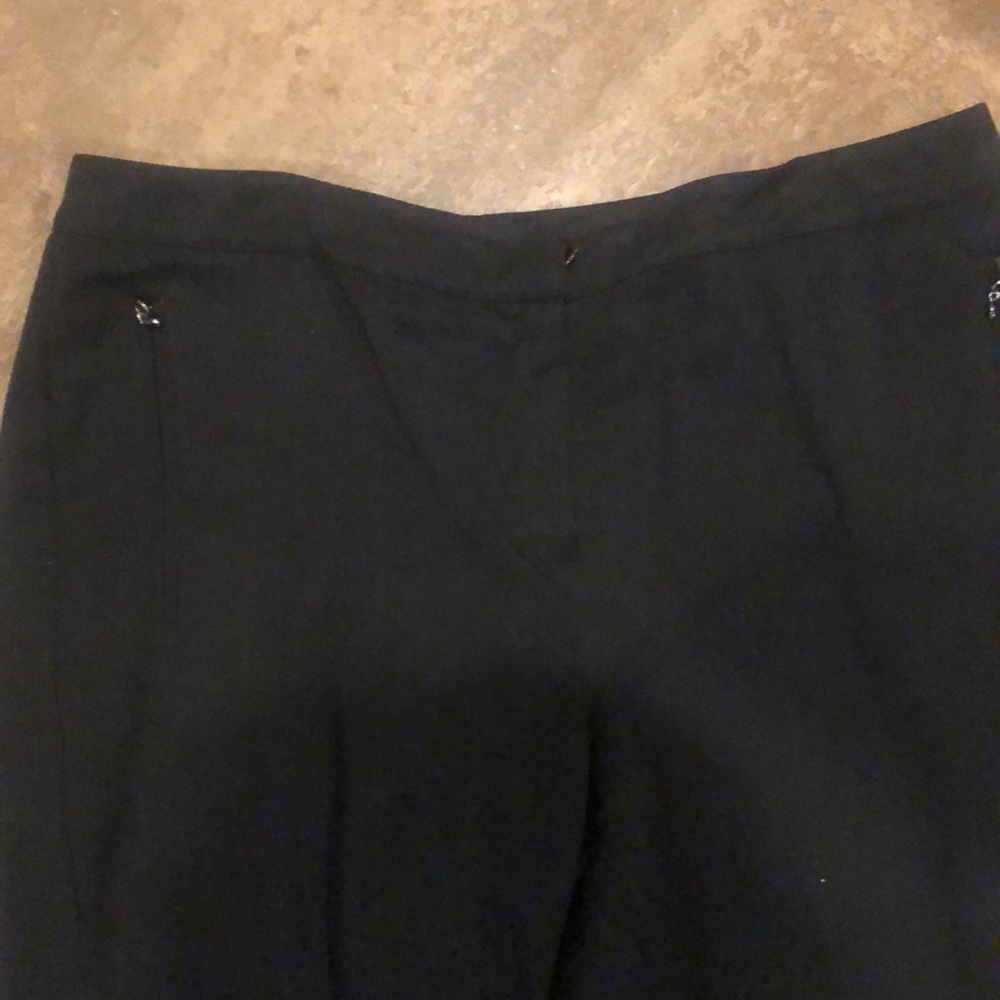 St. John Collection Basic Black Pants. Two Zipper… - image 3